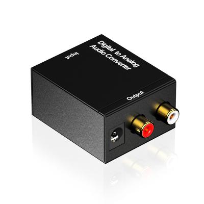 China Hot Selling New Arrival 3.5MM Optical Coaxial Digital-to-Analog Audio Converter DAC Digital Toslink to Analog Stereo L/R Adapter ES-T091A for sale