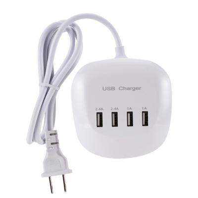 China Quick Wall Desktop Charger Phone USB 4-Port USB COMPUTER 4-Port USB Charger Charger Station Adapter for sale