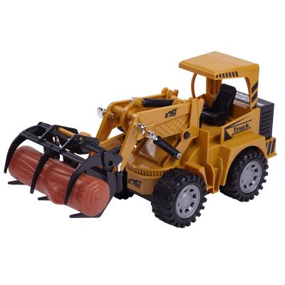 China Forward Control 5CH Wireless Wooden Loader Toy Truck With Lighting And Chargeable Battery Construction Truck Toy for sale