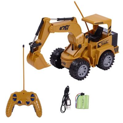 China Forward cheap R/C 5CH excavator with lighting and engiineering battery pack RC toy rc excavator truck for sale