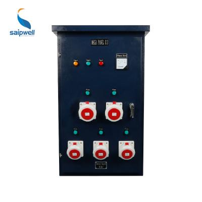 China SAIPWELL Outdoor IP65 Panel Box Custom Waterproof Full Set Metal Distribution Box for sale