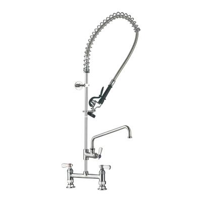 China 2021 Factory Modern Design Commercial Pre-Rinse Unit For Hotel Kitchen Deck Mounted Pre-Rinse Faucet Type 98007-2 for sale