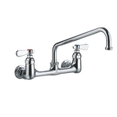 China Industrial Single Handle Mixer Wall Mounted Commercial Faucet With Spout For Commercial for sale