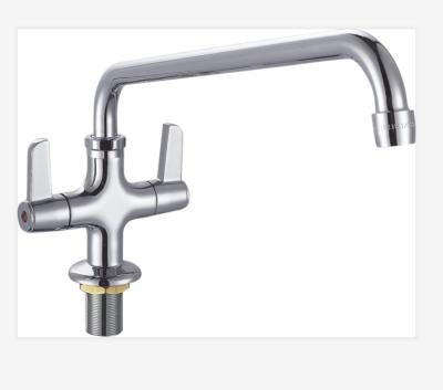 China CHUBIAO 2019 ECO Contemporary Single Hole Kitchen Sink Faucets Industrial Lead Free Copper Double Handle Faucet for sale