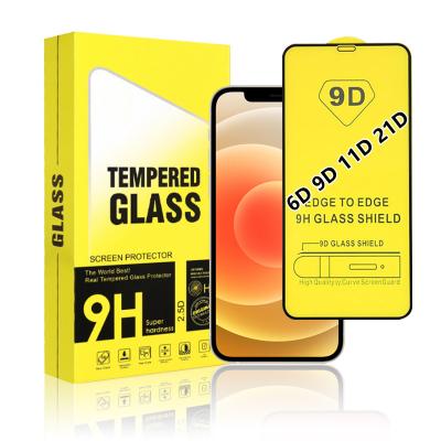 China Anti Scratch High Transparent Full Coverage Toughened Film 9d Tempered Glass Screen Protector For Phone for sale