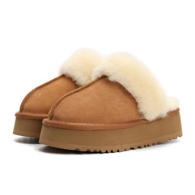 China Slippers High Quality Plush Bootie Fashion Trend Ankle Down Winter Snow Growing Slippers Lady Designer Luxury Girls Slippers For Women for sale