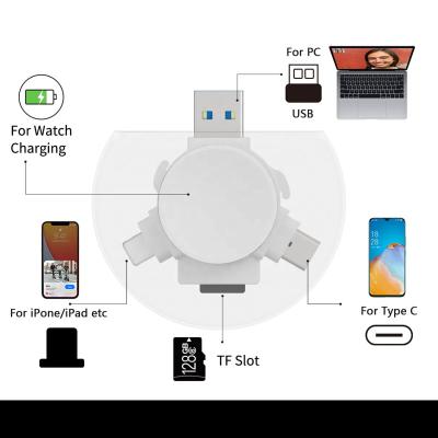 China 3 In 1 Flash Driver Magnetic Billing Apple Watch Charger 3 In 1 For Lightning Lightning Type C Pen Drive USB Drives 3.0 For iPhone Storage Charger Portable Radio For Watch 7 Series from Apple for sale