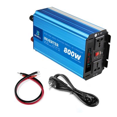 China Shell Material Bewell 800W DC to AC Pure Sine Wave Solar Hybrid Inverter for Outdoor Camping for sale