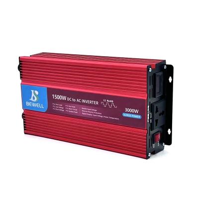 China Shell Hardware BEWELL mini 12v 220v 1500 watt 1500va 5v modified sine wave inverter for sale