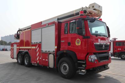 Cina JP32 HOWO Camion della torre d'acqua 9780 × 2540 × 3800MM Camion dei pompieri di salvataggio medio in vendita