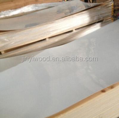 China Modern white color polyester glossy plywood for sale