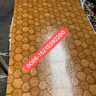 China Modern 3D Embossed Texture Melamine Plywood for sale