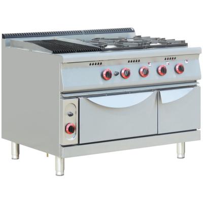 China Smoothtop Stainless Steel Commercial Used Gas Stove With 6 Burners BN-G812 for sale