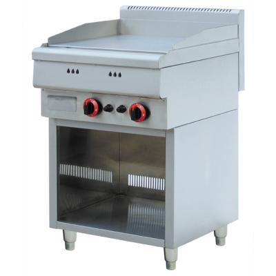 China Removable Oil Collector Stainless Steel Gas Griddle With Cabinet BN600-G602C-1 for sale