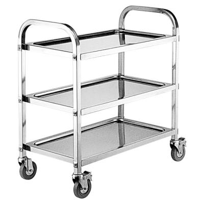 China Stainless Steel Heavy Duty Hospital Trolley Kitchen Furniture Kitchen Trolley Medical Nursing Trolley for sale