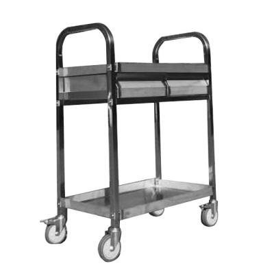 China Heavy Duty Hospital Medicine Trolley Cart Restaurant Stainless Steel Medical Trolley for sale