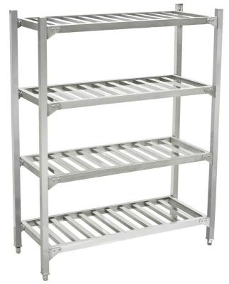 China Suitable for outside 4 layers kitchen commercial storage shelf and rack (square ladder) BN-R05 for sale