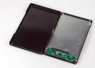 China OEM Black Lightweigh 2.5 Inch Hard Drive Case / Aluminum Hard Drive Enclosure for sale