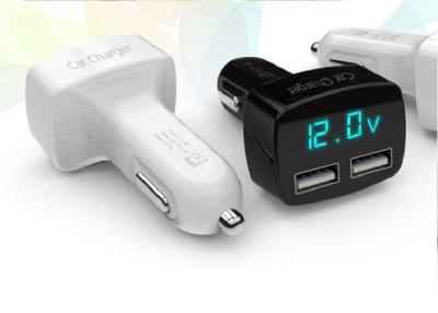 China 3.1A High Output Multi Port USB Charger Automotive Adapter With Display Screen for sale