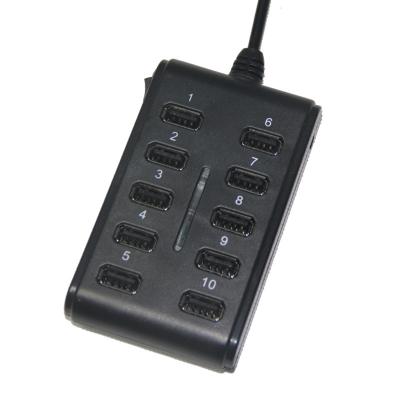 Chine hub d'Usb d'ordinateur portable de 10 ports, hub d'usb de 2,0 bureaux avec la vitesse 480Mbps à vendre