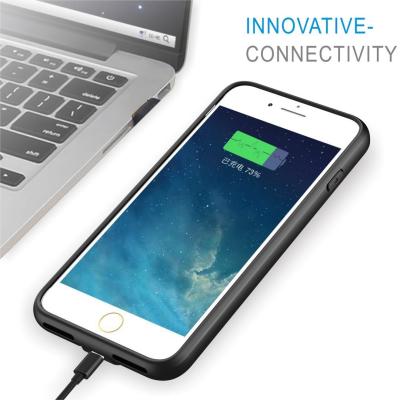 Chine l'écouteur de la caisse de batterie d'iPhone 8/7/6/6S 3000mAh Lingthing a soutenu l'audio de chargeur de cas/synchronisation de remplissage ultra minces de données à vendre