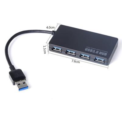 China eje ultra delgado de los datos de 4-Port USB 3,0 para Windows Mac OS Linux, tasas de transferencia estupendas 4 de los datos de la velocidad en 1 tipo eje de los datos en venta