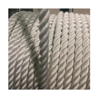 China Good Quality 40-60mm Nylon Polyamide Multifilament 3 Strands Polyamide / Nylon Rope For Big Boats for sale