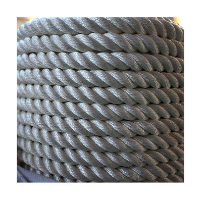 China Polyester Factory Price 3 Strands Polyester Marine Mooring Ropes For Large Boats for sale