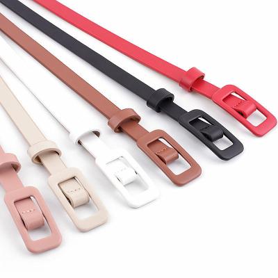 China High quality fashion leisure dress jeans metal buckle waist belt wild ladies PU leather straps women's wide belts for sale