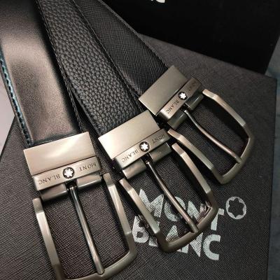 China Genuine High Quality Factory Direct Sale Wholesale Fashion Classic Pin Buckle Leather Belts For Business Men for sale