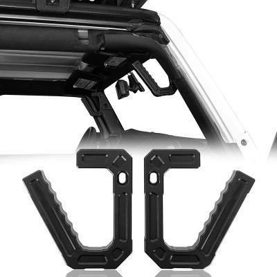 China High End JK Front Grab Handles Aluminum Black compatible with for jeep JK 07-18 32X19X5 cm for sale