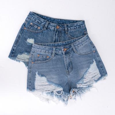 China 2022 Summer Women's Anti-wrinkle Denim Shorts Low Price Inventory Sale for sale