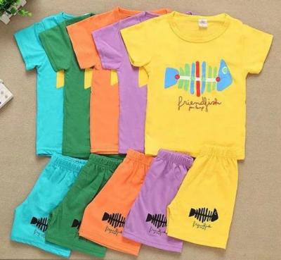 China Low Price Casual Children's Clearance Foreign Trade Short Sleeve Variety Suit for sale