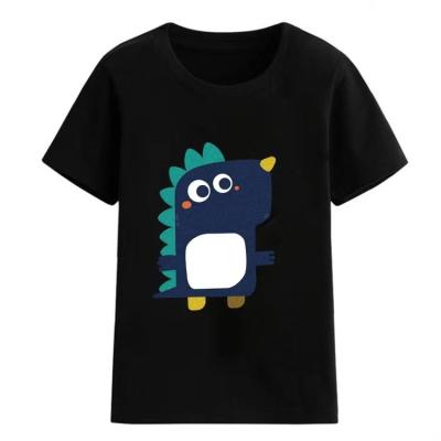 China Round Neck Baby Boy T-shirt Children T-shirt Cotton Children Shirts Summer Cartoon Anti-Shrink Clothes for sale