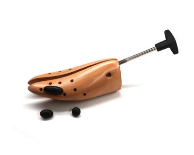 China One Way Adjustable Wooden Shoe Stretcher / Shoe Expander With T Shaped Handle In Beech / Hardwood (Varnish) DDP- SS01D for sale