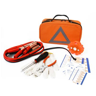 China Auto Repair Car Emergency Tool Kit Car Roadside Emergency Car Kit with Jumper Cable for sale