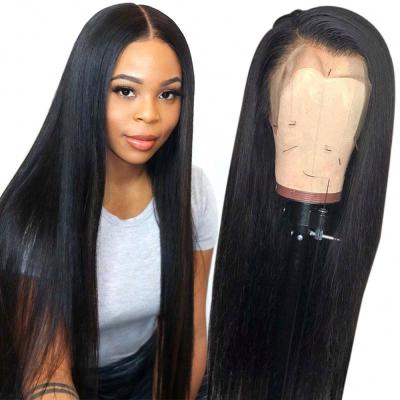 China Silky Straight Wave Brazilian Virgin Cuticle Aligned Straight Body Wave 360 ​​Lace Front Hair Wigs Double Drawn Body for sale