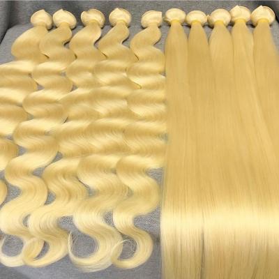 China Raw Human Straight/Body Wave/Wholesale Bundles 613 Curly Blonde Hair Bundles,Blonde Virgin Hair Vendor,Remy Brazilian Human Hair Extensions for sale