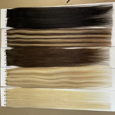 China European Silky Straight Double Wave Tape In Hair Extension Russian Hair, Remy Tape In Hair Extension Natural High Quality for sale