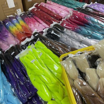 China Yaki Hair Synthetic Ombre Braiding Hair Braiding Hair Wholesale High Quality Jumbo Braid For Women Men for sale