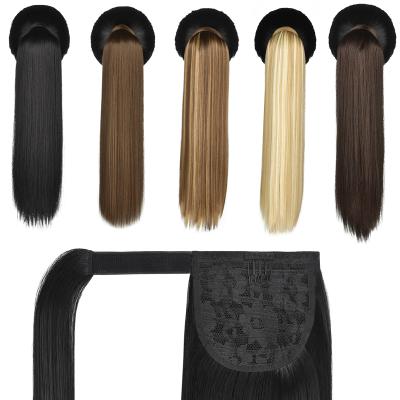 China Synthetic Straight Ponytail Hair Extension Ponytail Extension Hair For Women Pony Tail Wrap Around Hair Wig for sale