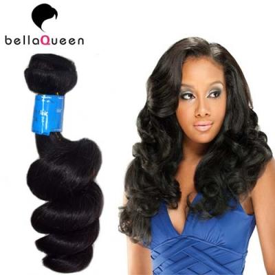 China Grade 7A Virgin Hair Natural Black Indian Virgin Hair Weaving For Loose Wave for sale