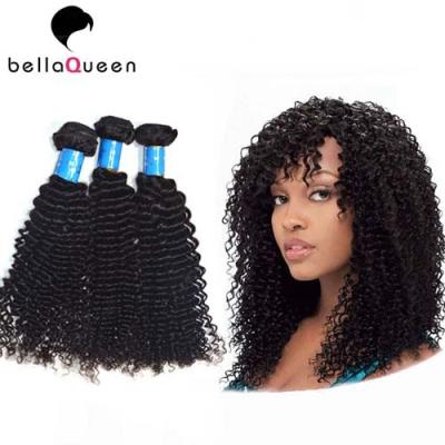 China 100% Natural Black Kinky Curly European Virgin Hair Of Human Hair Bundles for sale