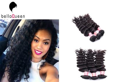 China Virgin Double Drawn Hair Extensions Virgin Peruvian Deep Wave Hair Bundles for sale