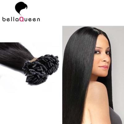 China Unprocessed Natural Straight Flat - Tip Human Hair Extensions With Tangle Free for sale