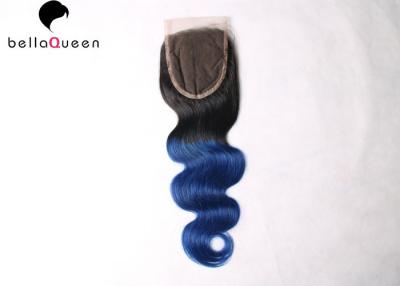 China Twee van de het Kantsluiting van het Drie Toonhaar van het het Menselijke Haarweefsel de Sluiting 1B/Blauw Te koop