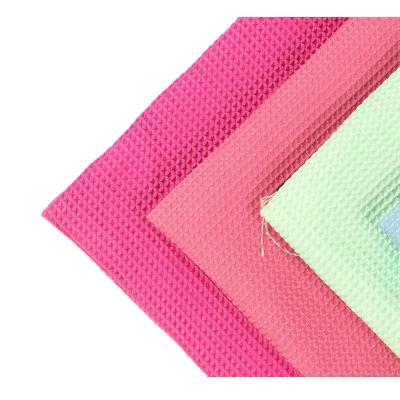 China Amazon Best Selling Soft Breathable Fashion Bedroom Waffle Cloth Woven Tea Cleaning Cloth Microfiber Waffle Cloth for sale