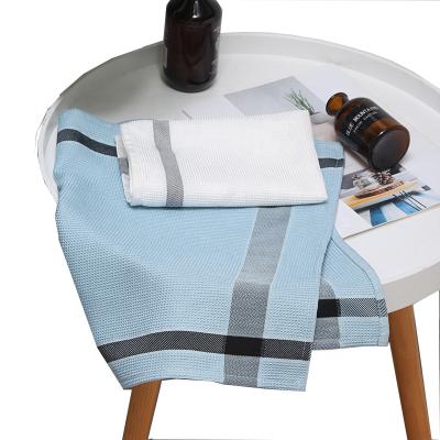 China 2022 Breathable Comfortable Microfiber Popular GRS Walf Colorful Customizable Checks Towel Cloth Fiber Cloth MIcrofiber Waffle for sale