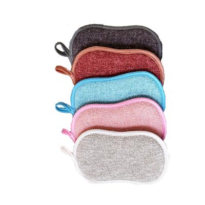 China Wrinkle Resistant GRS Refined Microfiber Oil Stains Quick Dry Bright Silk Cleaning Sponge Customized Colorful for sale