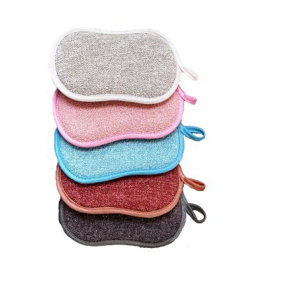 China Wrinkle Resistant GRS Refined Microfiber Oil Stains Quick Dry Bright Silk Cleaning Sponge Customized Colorful for sale